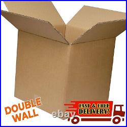 100 X-LARGE DOUBLE WALL REMOVAL CARDBOARD BOXES 18x18x12 STRONG