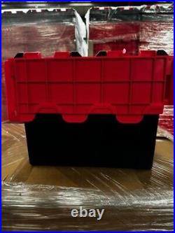 100 x New Heavy Duty Storage boxes with attached lid 400 x 300 x 306mm