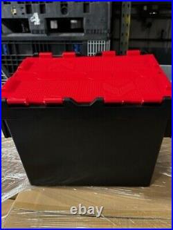 100 x New Heavy Duty Storage boxes with attached lid 400 x 300 x 306mm