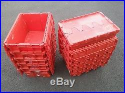 100x Large Boxes, Removal Packing Storage Crate, Tote Box, Container, Stackable