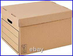 10 Large Strong CardBoard Archive Storage Boxes Lids Office Durable Box File UK