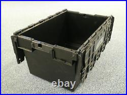 10 New Large Black Plastic Storage Crate Containers 80L