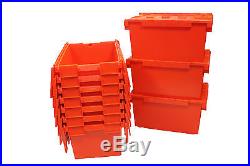 10 Red LARGE New Removal Storage Crate Box Container 80L