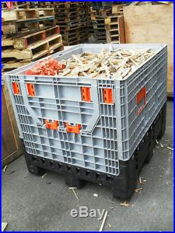 10 X large plastic collapsible pallet boxes magnum crates storage