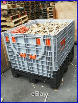 10 large plastic collapsible pallet boxes magnum crates storage