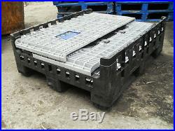 10 large plastic collapsible pallet boxes magnum crates storage