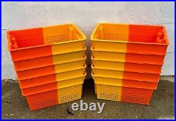 10 x Two Tone Side Vented Plastic Stack & Nest Boxes Totes 600 x 400 x 300mm