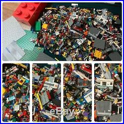 10kg Assorted LEGO bricks + Boards Large Storage Red Box Mixed Sets Bundle