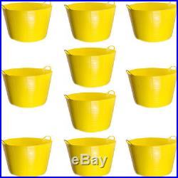 10x Gorilla Tubs Flexi Work Trugs Extra Large 75L Builders Buckets
