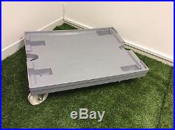 11 x Grey Plastic Large Euro Double Dolly's 450kg load Excellent used cond