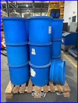 15 large plastic storage/mixing tubs with lids