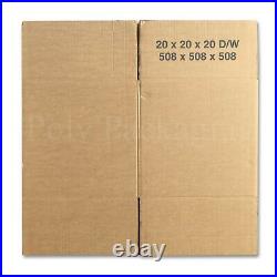 180 x 508x508x508mm/20x20x20DOUBLE WALL/LARGE Square Cardboard Storage Boxes