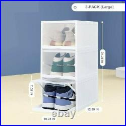 18 pc Full Set Large Stackable Drawer Shoe Box Organizer Shoes Storage Container