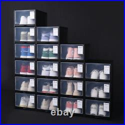 18 pc Full Set Large Stackable Drawer Shoe Box Organizer Shoes Storage Container