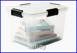 20 Litre Large Weathertight Airtight Clear Plastic Damp Area Dry Storage Box
