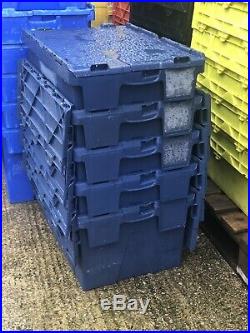 20 X Large Plastic Storage tote Boxes, Storage Tote Box, Plastic Lidded Box