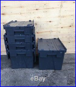 20 X Large Plastic Storage tote Boxes, Storage Tote Box, Plastic Lidded Box