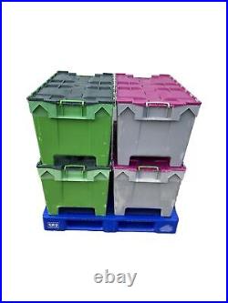 20 x HUGE 190ltr Heavy Duty Plastic Storage Tote Boxes 1000 x 575 x 540mm