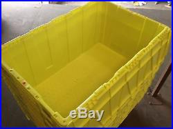 20x LARGE PLASTIC STORAGE TOTE BOXES/CRATES, MIXED COLOURS, STORAGE/DISTRIBUTION
