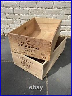 20x Large 12 Bottle Wooden Wine Boxes Box Crate Storage Upcycle Project