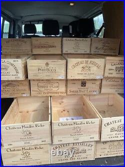 20x Large 12 Bottle Wooden Wine Boxes Box Crate Storage Upcycle Project