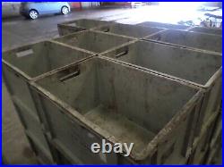 25x Storage Box Heavy Duty Large Plastic Grey 600x400x330