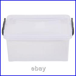 28L Large Storage Box with Lid. Clear Storage Organizer. Stackable Boxes
