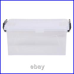 28L Large Storage Box with Lid. Clear Storage Organizer. Stackable Boxes