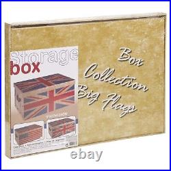 2 Large Underbed Cardboard Storage Boxes With Lids Lightweight US + UK Flags