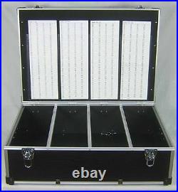 2 x 1000 DJ Aluminium CD DVD Blu Ray Disc Storage Carry Case Box Numbered Sleeve