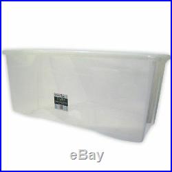 2 x 133 LITRE EXTRA LARGE PLASTIC STORAGE BOXES! USEFUL FOR EVERYTHING TOYS