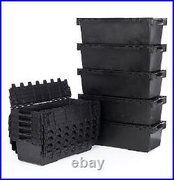 2 x NEW EXTRA LONG 1 Metre Plastic Crates Storage Box Containers 125L Black