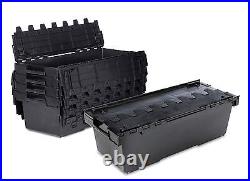 2 x NEW EXTRA LONG 1 Metre Plastic Crates Storage Box Containers 125L Black