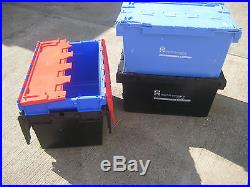 30 Black LARGE Used Removal Storage Crate Box Container 80L