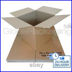 30 X-LARGE CARDBOARD REMOVAL STORAGE BOXES 20x20x20 DW