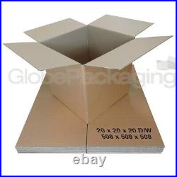 30 X-LARGE CARDBOARD REMOVAL STORAGE BOXES 20x20x20 DW