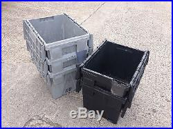 30 large plastic storage boxes tote boxes containers car parts toys shed storage