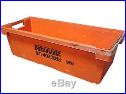 30 x Large 130L Heavy Duty Plastic Warehouse Storage Crate Removal Container Box