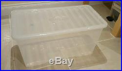 30 x large plastic storage boxes with lids