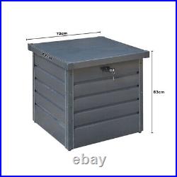 350/600L Large Metal Storage Boxes Garden Outdoor Deck Container Chest Lockble