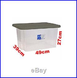 35L 35 Litre Large Size Plastic Trendy Storage Boxes Set Container with Lid 135