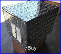 35L Aluminum Generator Box Trailer Caravan Vent 2.5mm Storage withLock Five Bar