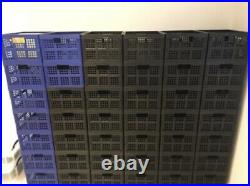 38 Large Size Black and Blue Stackable Storage Crates