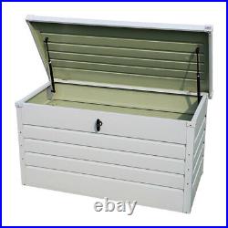 400L Heavy Duty Storage Box Outdoor Garden Metal Chest Cushion Shed Container UK
