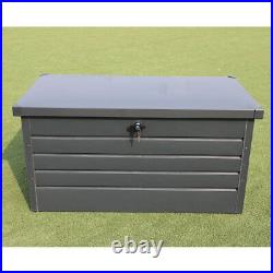 400L Large Metal Steel Storage Chest Container Box Garden Bench Tools Box Trunk