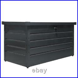 400L Large Metal Steel Storage Chest Container Box Garden Bench Tools Box Trunk