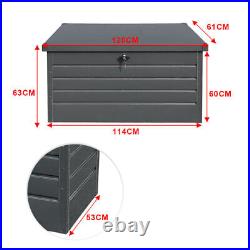 400L Large Metal Steel Storage Chest Container Box Garden Bench Tools Box Trunk