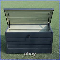 400L Large Metal Steel Storage Chest Container Box Garden Bench Tools Box Trunk