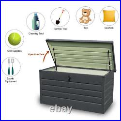 400L Large Metal Steel Storage Chest Container Box Garden Bench Tools Box Trunk