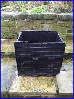 40 Large Heavy Duty Tote Crates With Lids